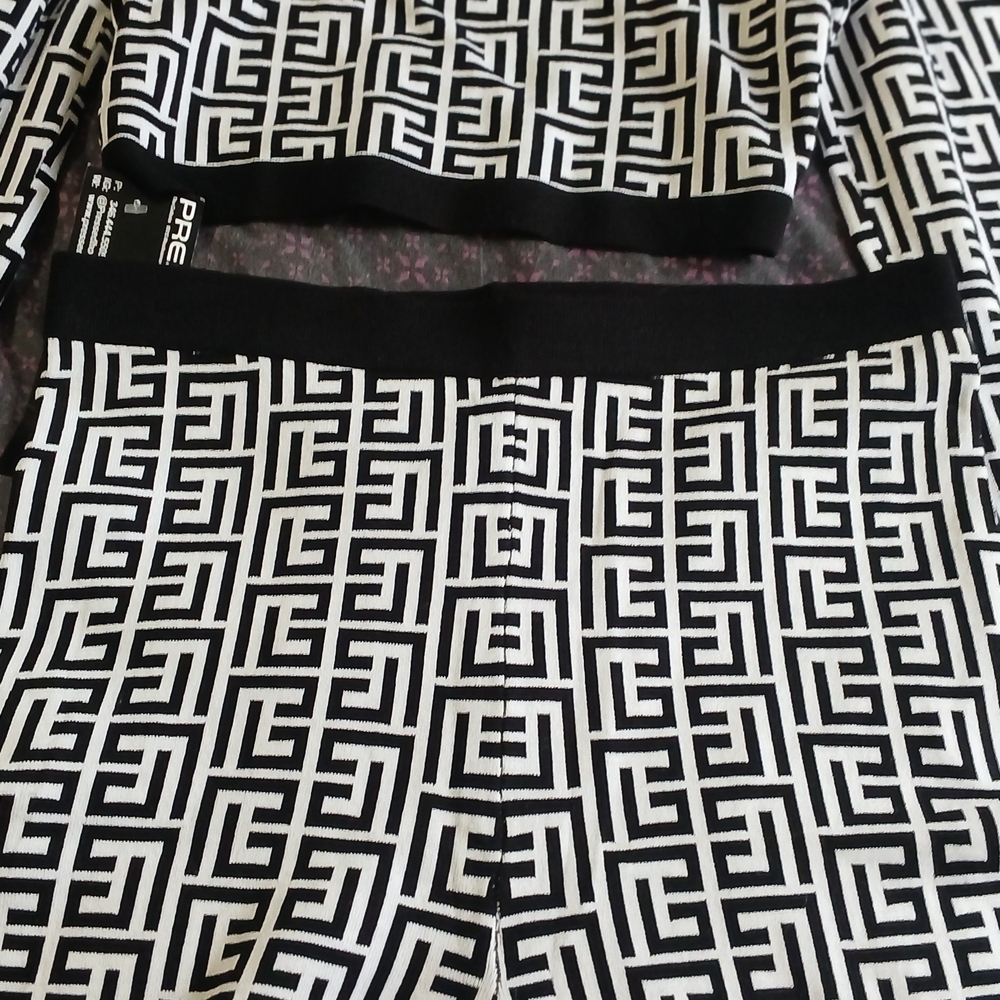 Pressed Fendi Black and White Patterned Apparel